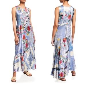 Johnny Was Regina Paisley Floral Sleeveless Maxi Dress M